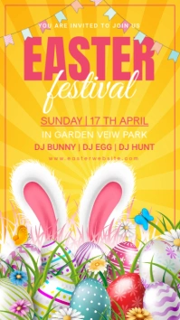 happy easter, event,party,brunch Historia de Instagram template