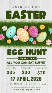 easter, event, spring, party,brunch Instagram Story template