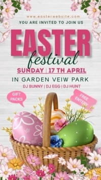 easter, event, spring, party,brunch Instagram-Reel template