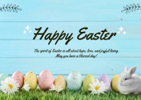 easter, event, spring, party Postcard template