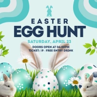 easter, event, spring, party โพสต์บน Instagram template