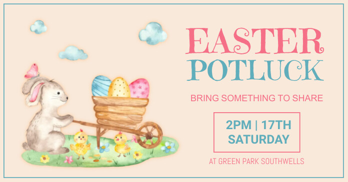 easter, event, spring, party Gedeelde afbeelding op Facebook template