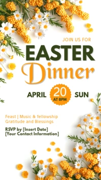 easter dinner, event, spring dinner, party Instagram Story template