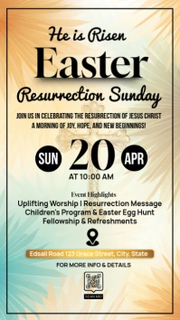 Resurrection Sunday, easter Sunday, event Instagram-Story template