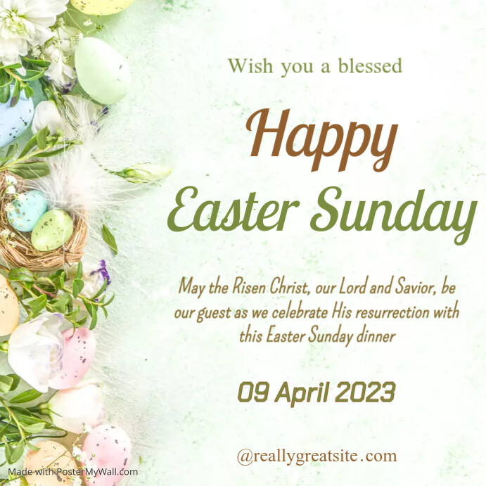 Easter, happy easter Instagram post. Template | PosterMyWall