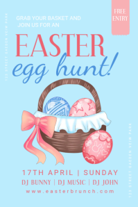 easter banner,spring, event, egg hunt template