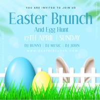 easter,spring, event,easter menu Cuadrado (1:1) template