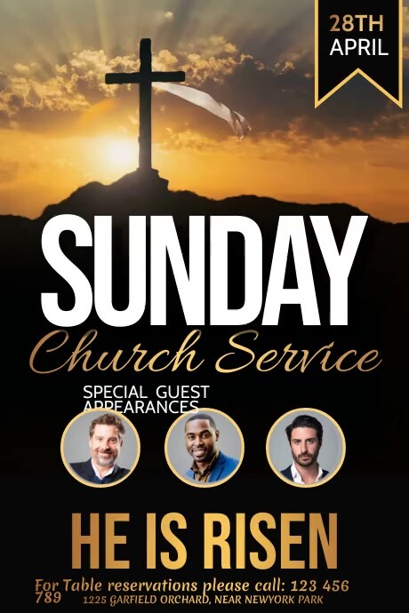 easter, church, church service, worship Poster template