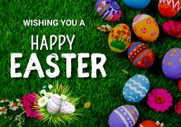 easter, easter egg hunt, happy easter A5 template