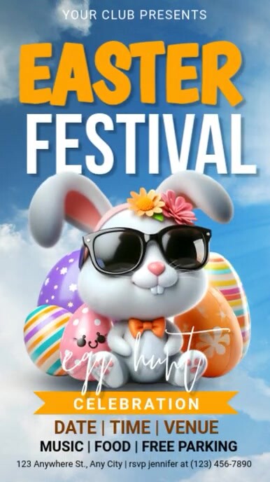 easter, event, spring, festival Instagram 快拍 template