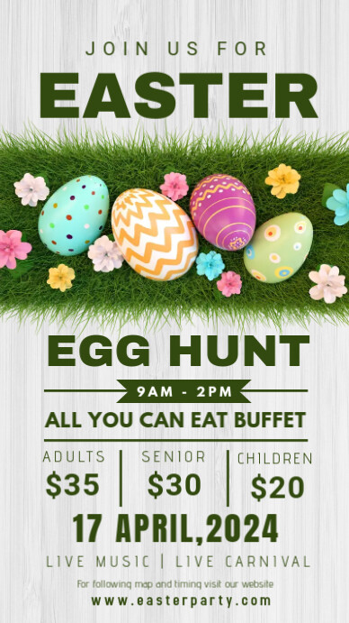 easter, event, spring, party,brunch Instagram 快拍 template