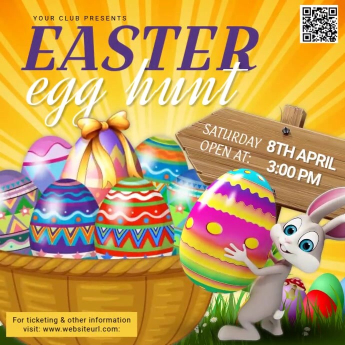 easter, event, spring, party, hello easter 方形(1:1) template