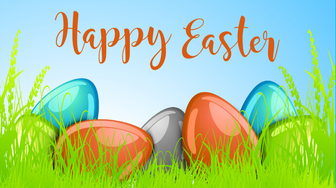 easter, event, spring, party 演示(16:9) template