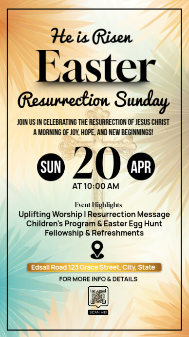 Resurrection Sunday, easter Sunday, event Instagram Story template