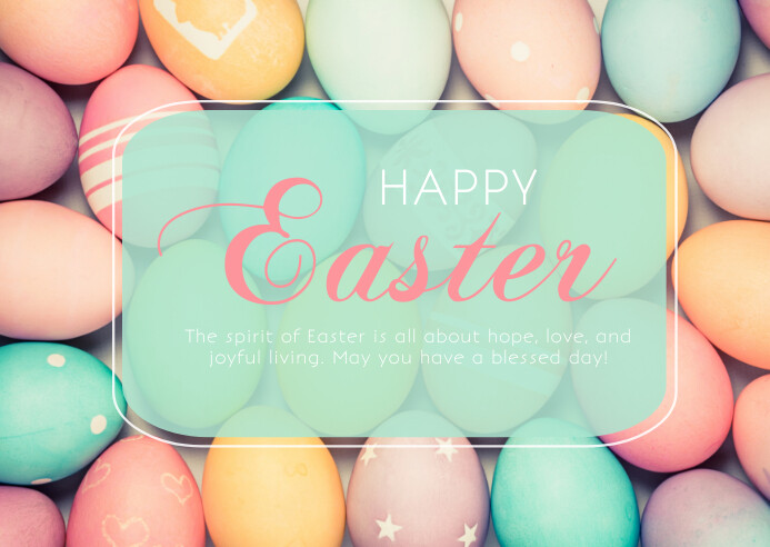 easter, spring, event, easter sale Postcard template