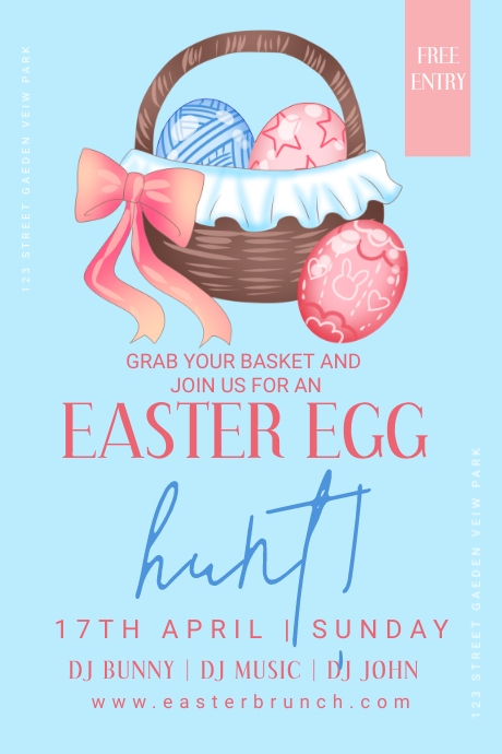 easter,spring, event, egg hunt Tumblr Graphic template