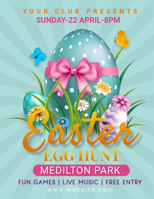 easter,spring, event,party ใบปลิว (US Letter) template