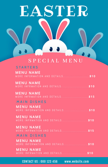 easter,spring, event,easter menu Tabloid (Таблоид) template