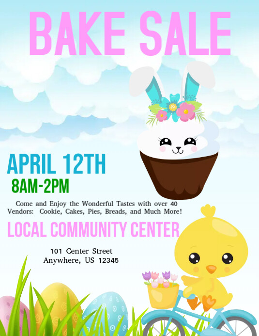 Easter Bake Sale Template | PosterMyWall