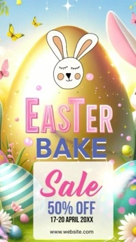 Easter Bake Sale Video Instagram Story template