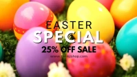 Easter Banner Header Eggs Colored Lawn template