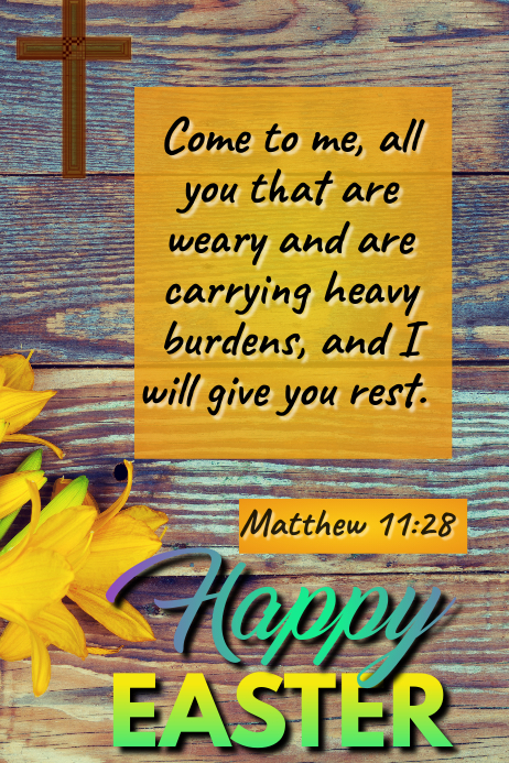 Easter Bible Verse Poster template