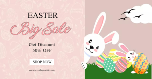 Easter Big Sale Изображение, которым поделились на Facebook template