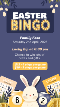 Easter Bingo Event Instagram Story Instagram-verhaal template