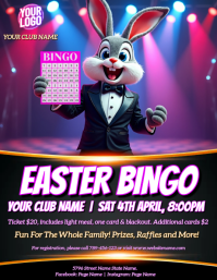 Easter Bingo Night Party Flyer Løbeseddel (US Letter) template