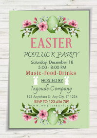 easter brunch,eater menu,event A4 template