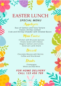 easter brunch,eater menu,event A3 template