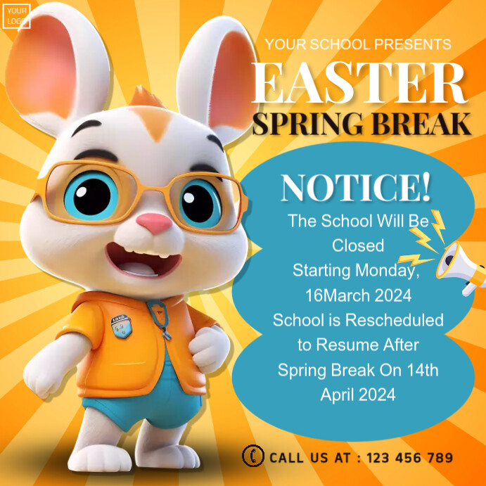 easter announcement,event Quadrato (1:1) template