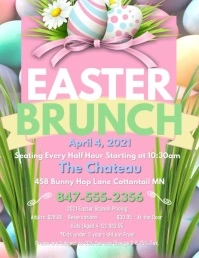 Easter Brunch 2 Music Flyer (US Letter) template