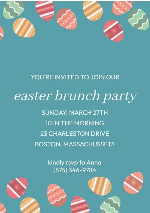 Easter Brunch Ads A4 template