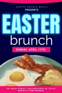 Blue Brunch Easter Template Tumblr Graphic