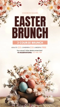 easter brunch Instagram Story template