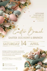 Easter brunch Poster template