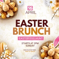 easter brunch Instagram Post template