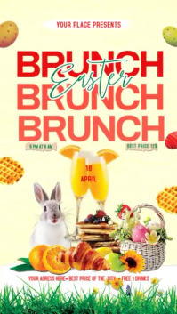 Easter Brunch เรื่องราวบน Instagram template