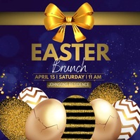 Easter brunch instagram post Instagram-bericht template
