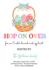 Easter Brunch Invitation A6 template
