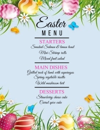 Easter menu card Template | PosterMyWall