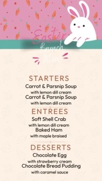 Easter Brunch Menu Instagram Story template