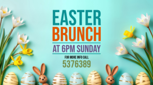 Easter Brunch Menu  Twitter Post template