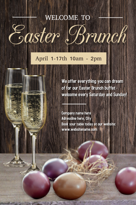 easter brunch template postermywall marketing poster template