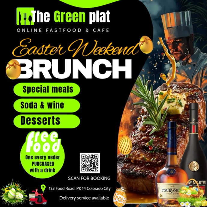 Plantilla de Easter Brunch Promotion Instagram Post | PosterMyWall