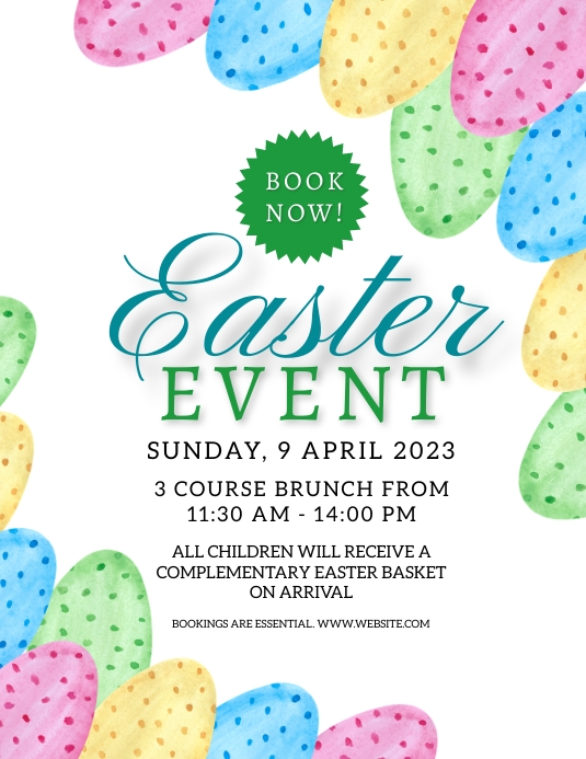 EASTER BRUNCH RESTAURANT Event Template PosterMyWall Easter brunch restaurant event template postermywall