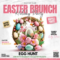 Easter Brunch Social Media post Instagram-opslag template