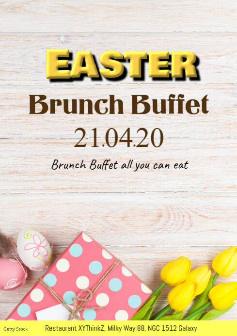 Ostern Brunch Sonntag Poster Flyer Restaurant Vorlage Postermywall