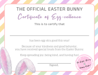 Easter Bunny Certificate Printable Flyer (US-Letter) template